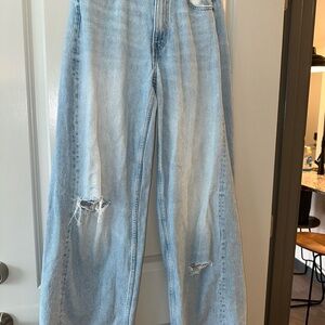 Light Blue Distressed Women's Jeans